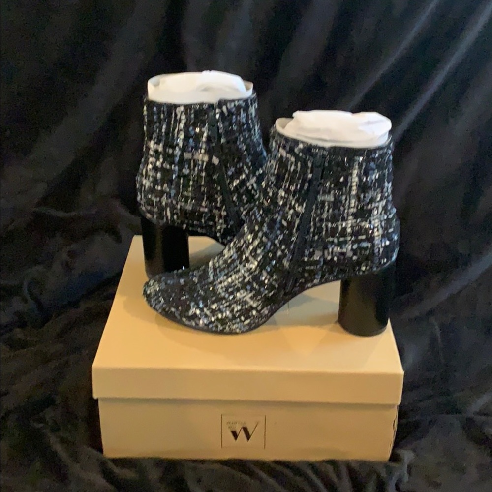 Vanessa Wu tweed bootie